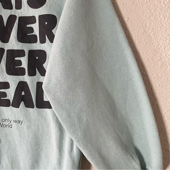 Zara Slogan Sweatshirt Girls Kids 9-10Y Green ‘Be Yourself’ Graphic Sweater - Picture 7 of 10